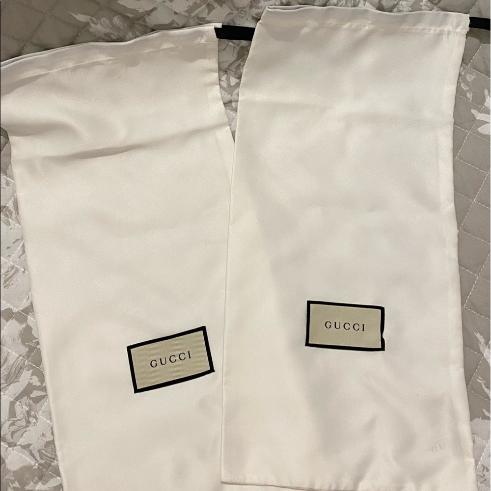 Authentic NWT Gucci Silk Shoes Dustbags